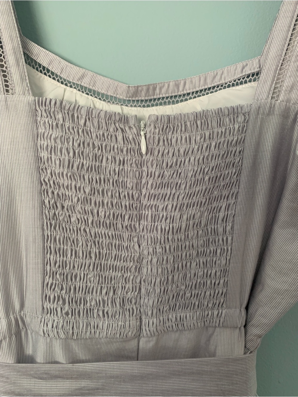 Adelyn Rae Light Gray Ruffle Strap Jumpsuit - Picture 11 of 16